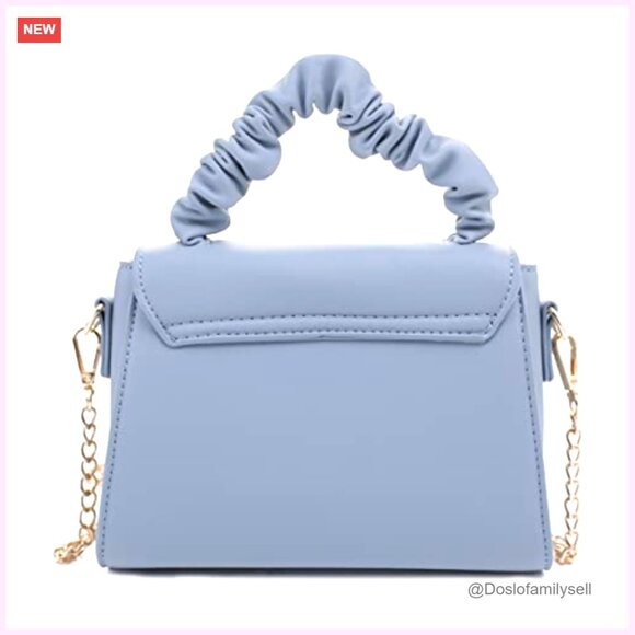 Mini Vegan Leather Crossbody Bag with Detachable Chain Strap - Picture 4 of 7